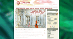Desktop Screenshot of anandam-shop.de
