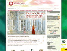 Tablet Screenshot of anandam-shop.de